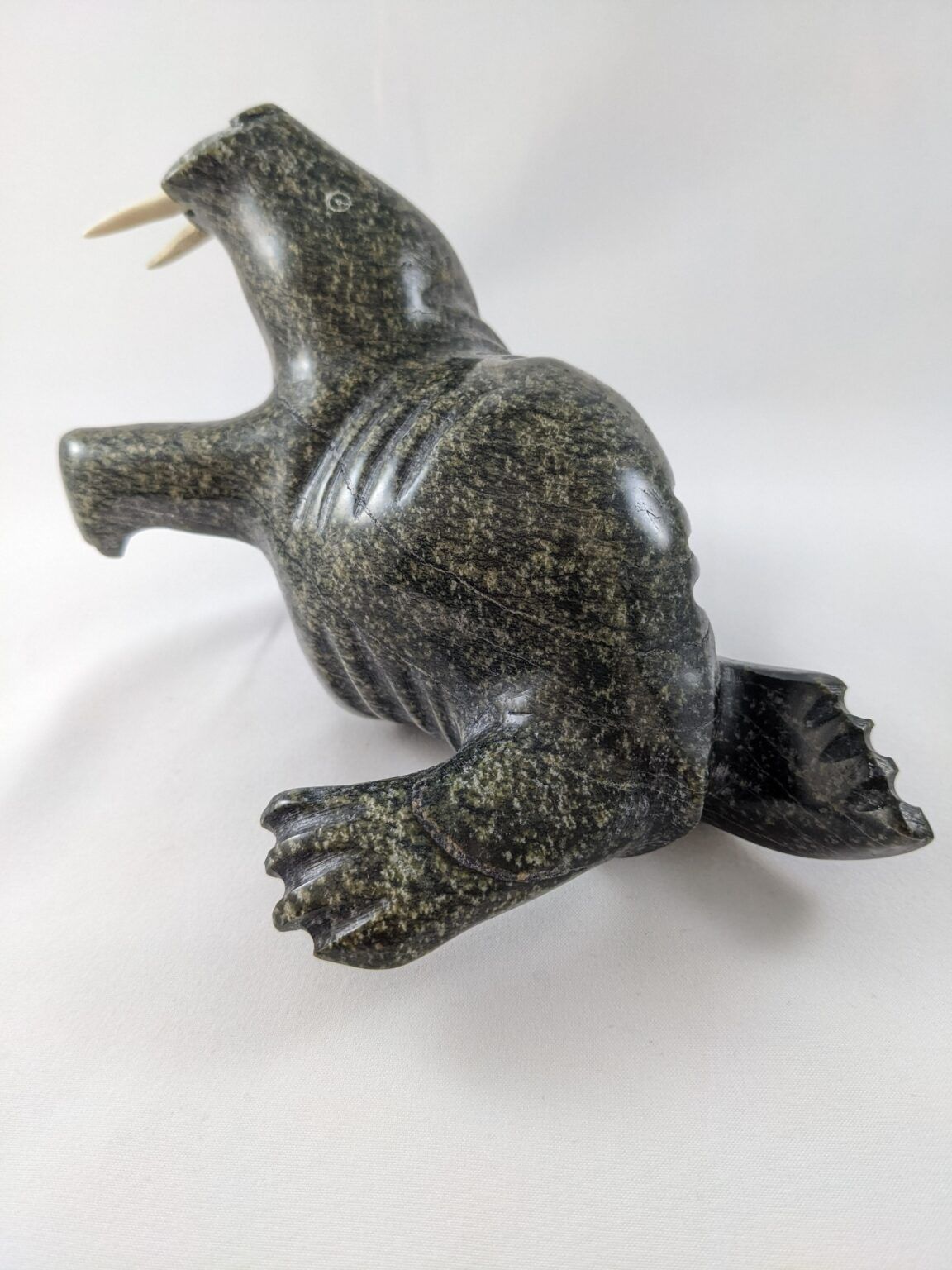 Soapstone Carving of Walrus Arctic Carvings