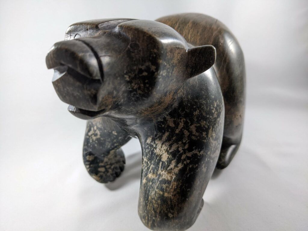 Soapstone Carving Polar Bear Arctic Carvings