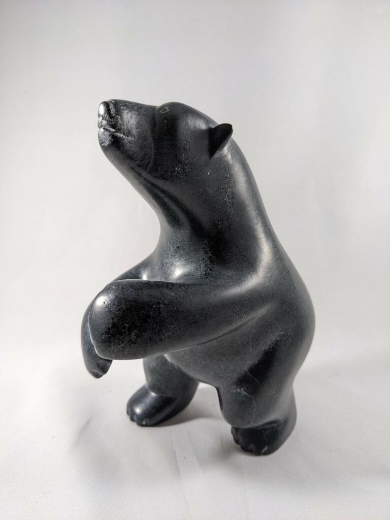 Soapstone Carving – Standing Polar Bear - Arctic Carvings